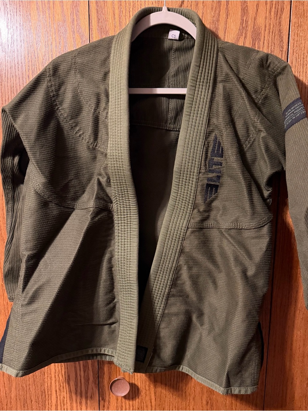 Elite Sports BJJ Gi Jacket Youth C2 Olive Green Fightwear Kimono Top Only